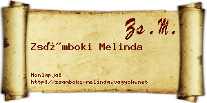 Zsámboki Melinda névjegykártya